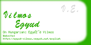 vilmos egyud business card